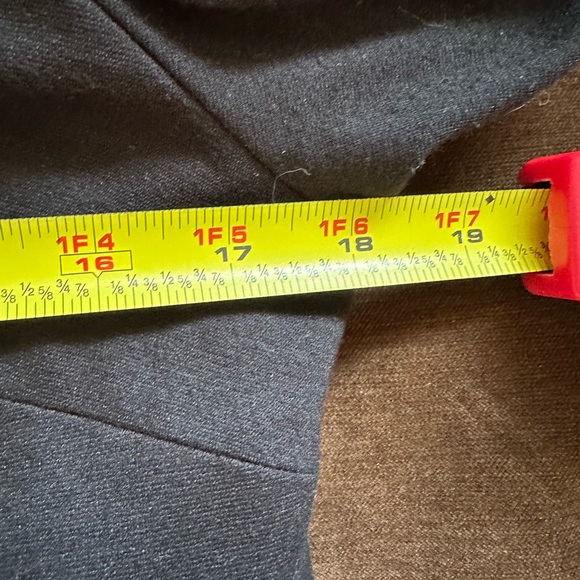 Randy Kemper Black Red A Line Dress Square Neck Long Sleeves Zip in Back SZ 10 - Picture 13 of 13